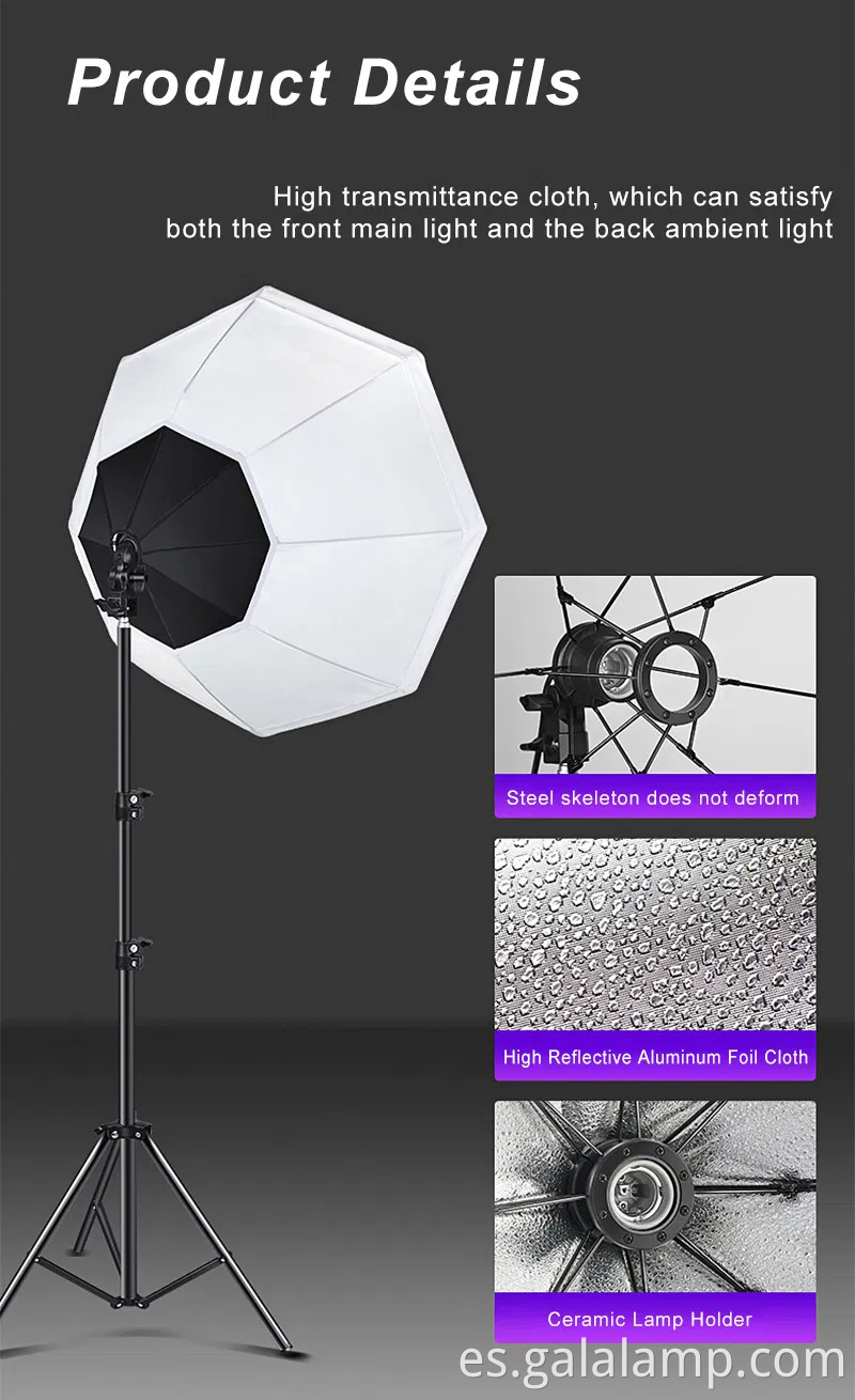 Softbox profesional de octágono para iluminación de fotografía de montaje de Bowens